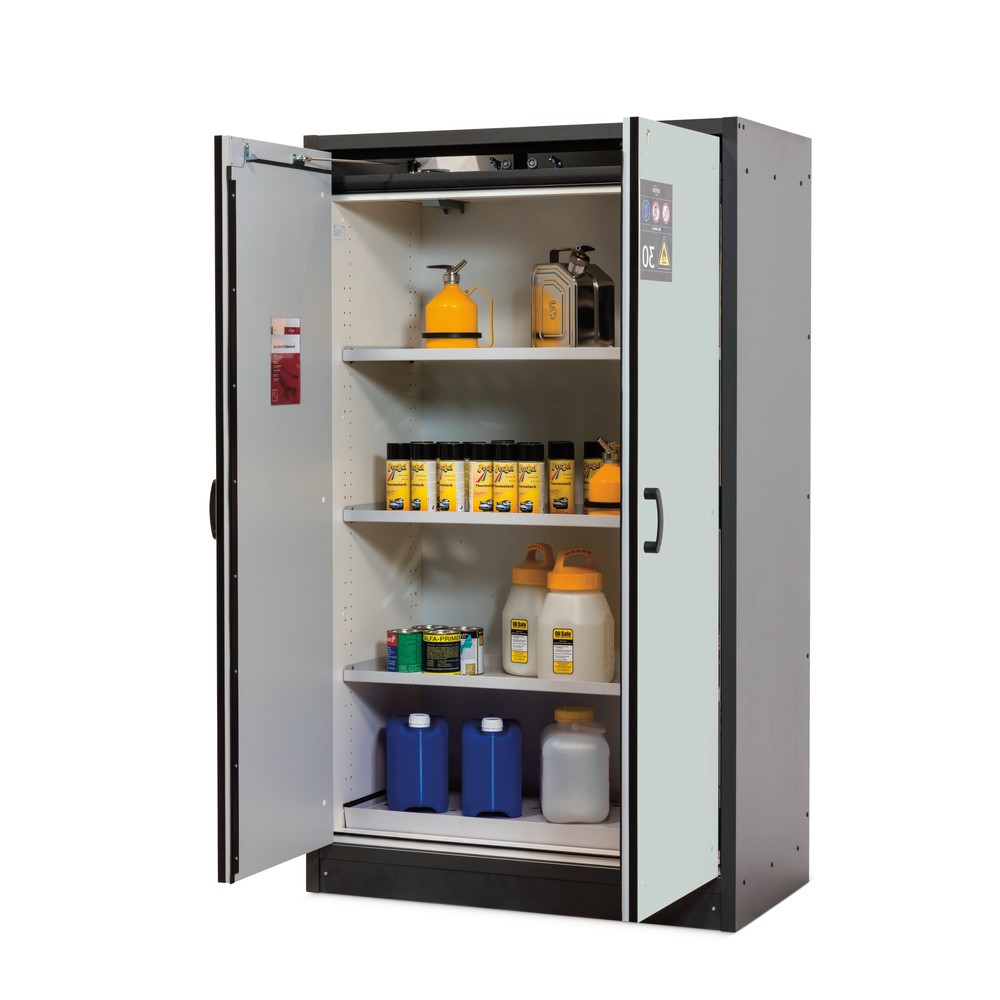 Product afbeelding: Brandveilige kluis asecos® type 30, hxbxd 1.947 x 564 x 620 mm, antracietgrijs, lichtgrijs