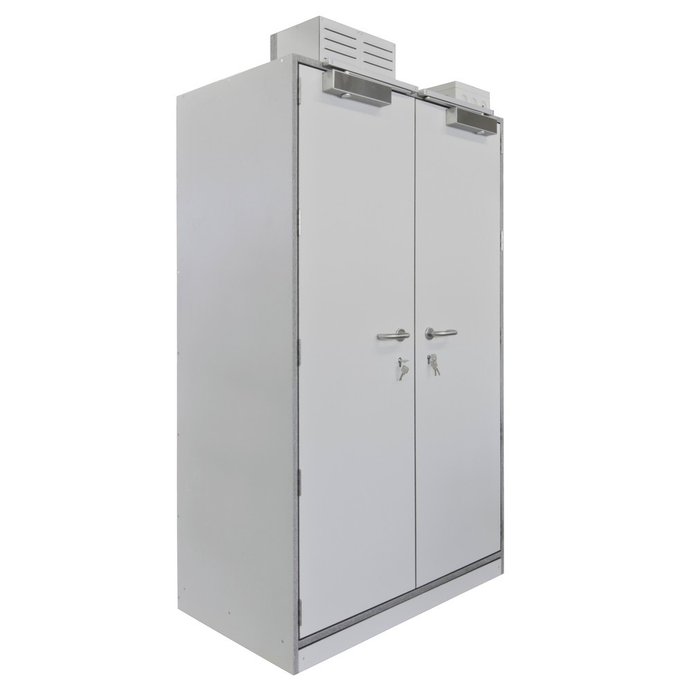 Product afbeelding: PRIORIT accu-veiligheidskast voor lithium-ion batterijen PRIOLIN, 4 roosterplanken, lekbak, regeleenheid 230 V / AC