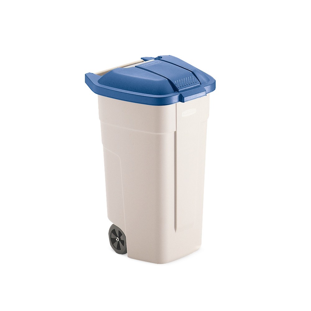 Číslo obrázku produktu 3: Kontejner na odpad Rubbermaid®, 100 litrů, kolečka, víko modré