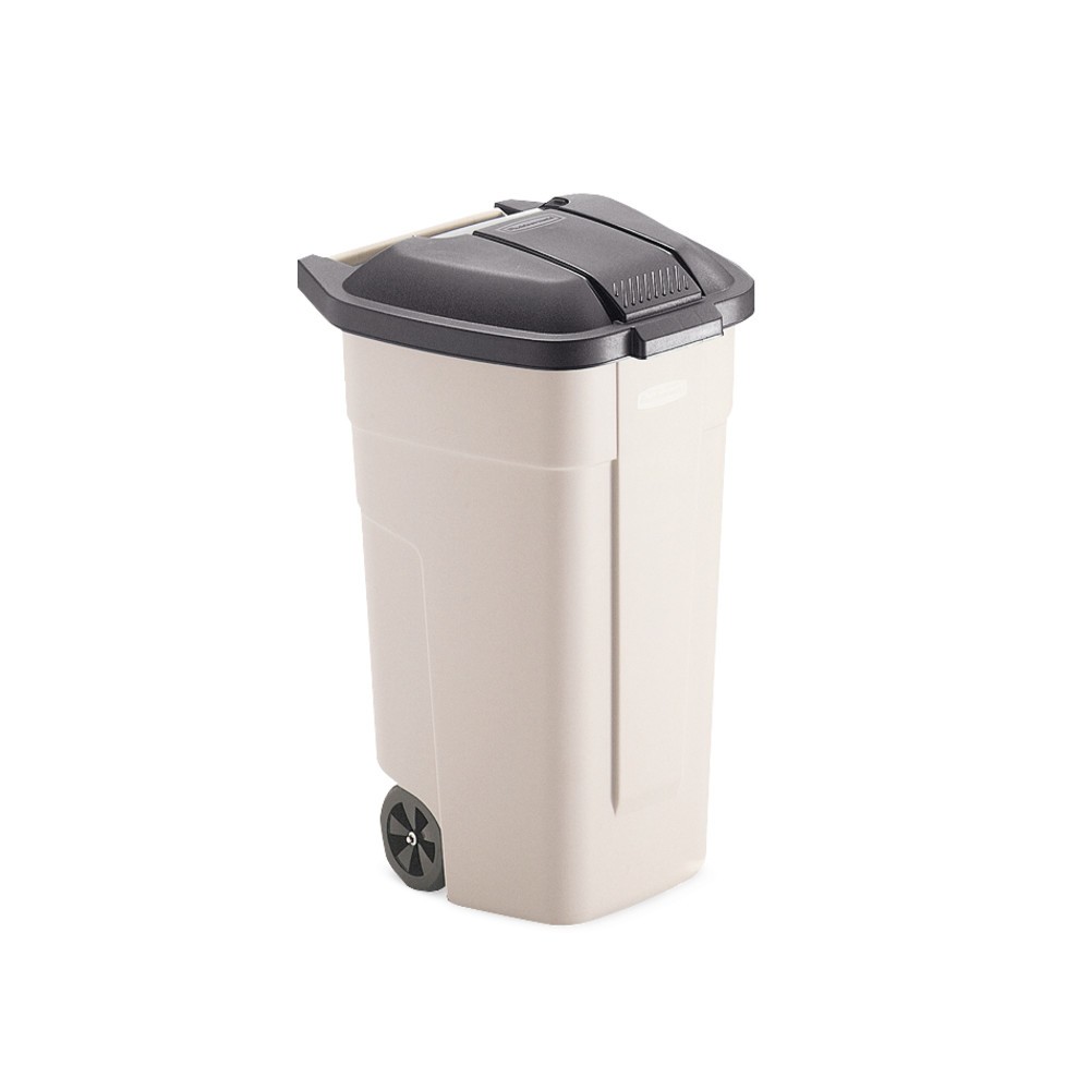 Číslo obrázku produktu 3: Kontejner na odpad Rubbermaid®, 100 litrů, kolečka, víko černé