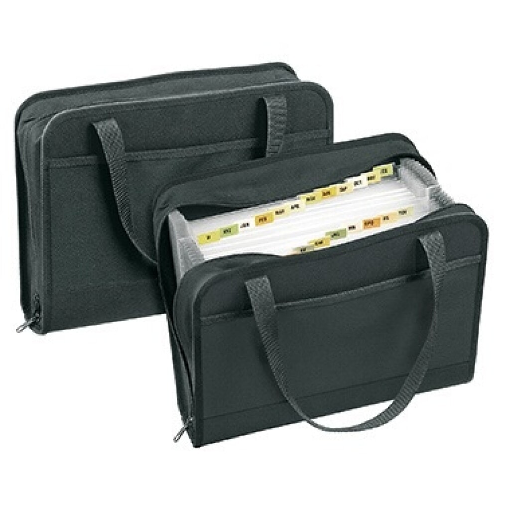 Veloflex Fächertasche Office 4446880 DIN A4 24 Fächer Textil sw Produktabbildung: Veloflex Fächertasche Office 4446880 DIN A4 24 Fächer Textil sw