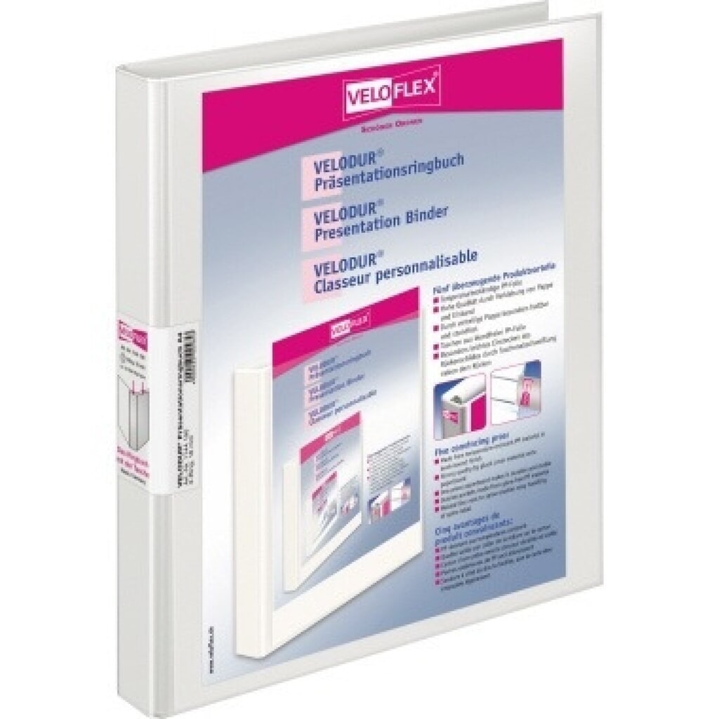 Produktabbildung: Veloflex Präsentationsringbuch VELODUR 1144190 RB 20mm weiß