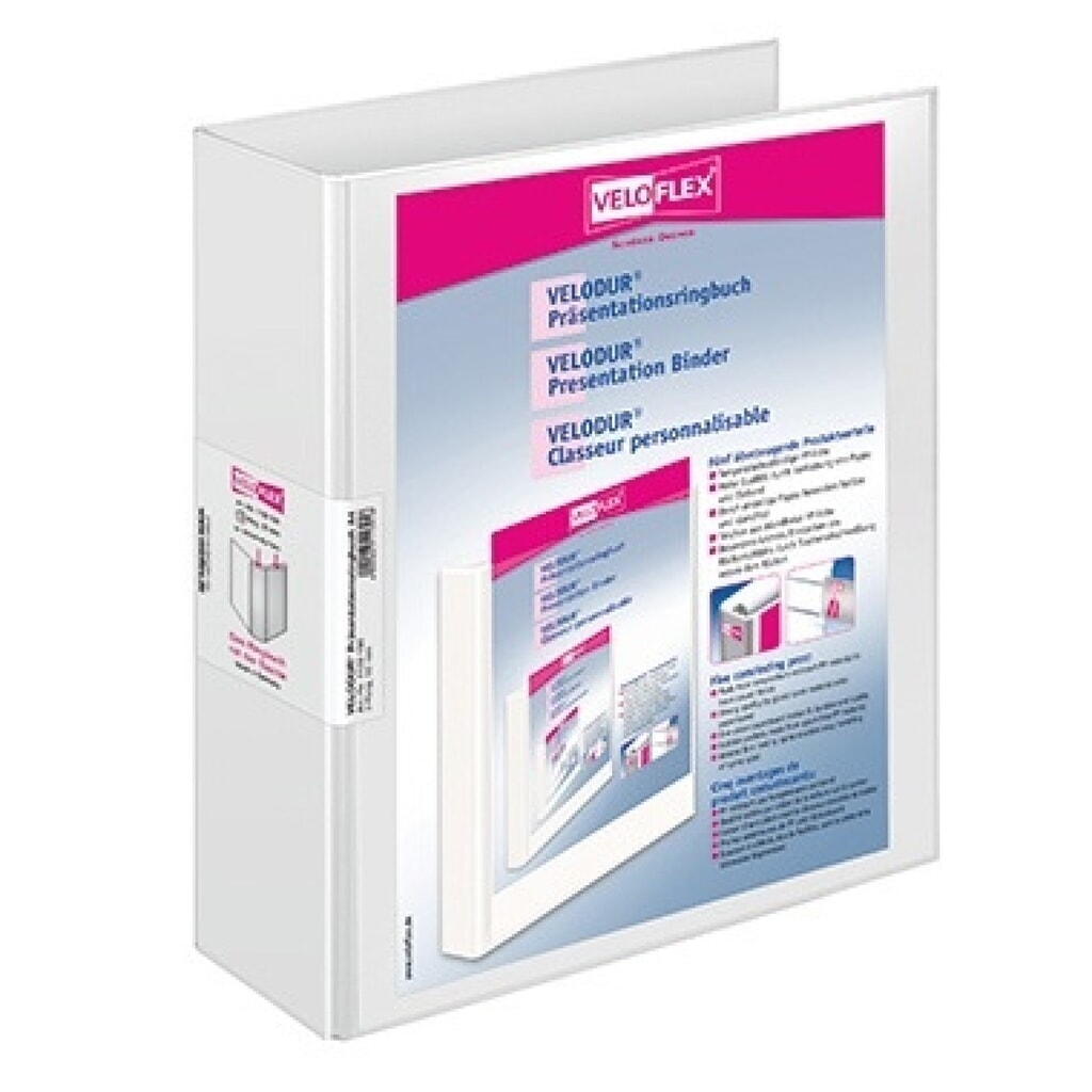 Produktabbildung: Veloflex Präsentationsringbuch VELODUR 1139190 RB 70mm weiß
