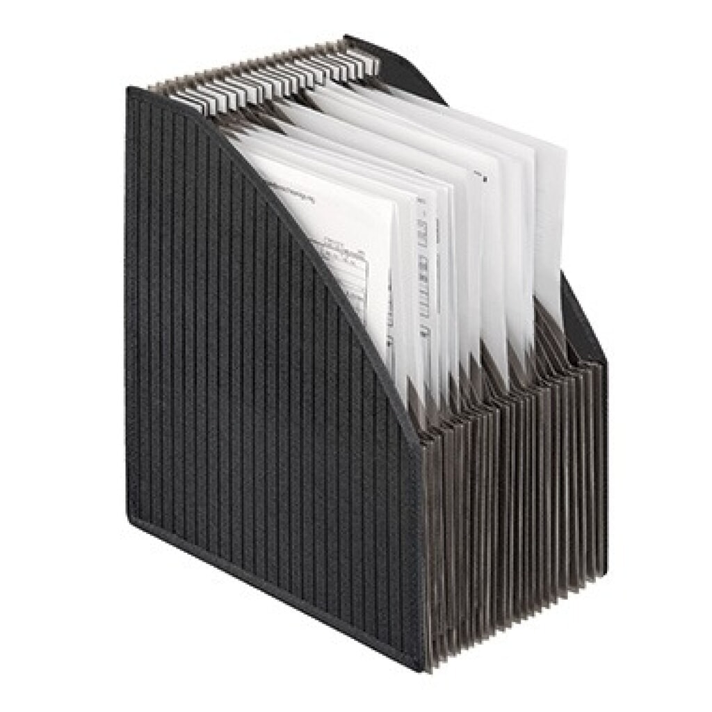 Veloflex Stehsammler 4446280 DIN A4 bis 56cm 23Fächer PP schwarz Produktabbildung: Veloflex Stehsammler 4446280 DIN A4 bis 56cm 23Fächer PP schwarz