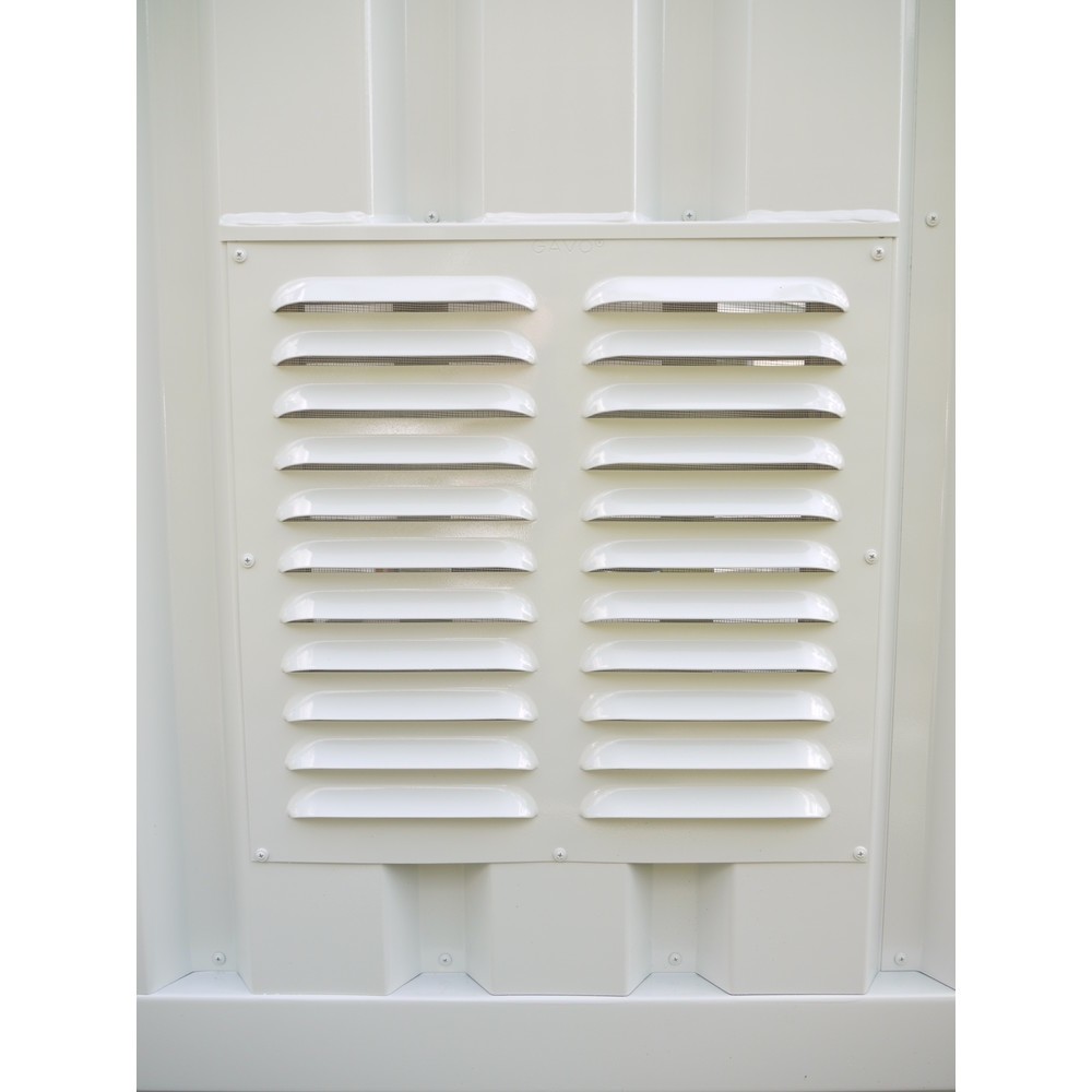 Product afbeelding: Ventilatierooster 250 x 500 mm, voor materiaalcontainer geïsoleerd, niet afsluitbaar