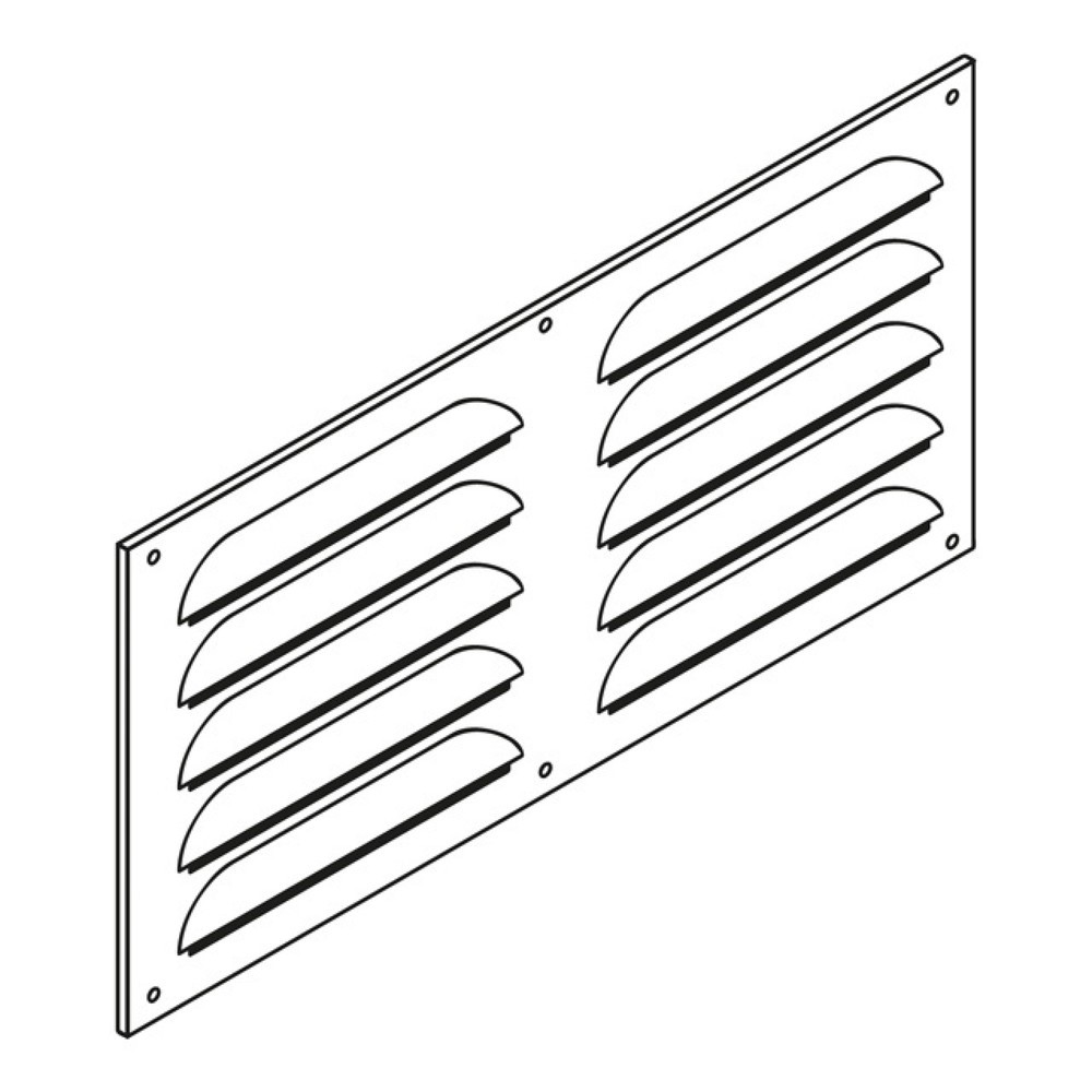 Productafbeelding nr. 2: Ventilatierooster 250 x 500 mm, voor materiaalcontainer geïsoleerd, niet afsluitbaar