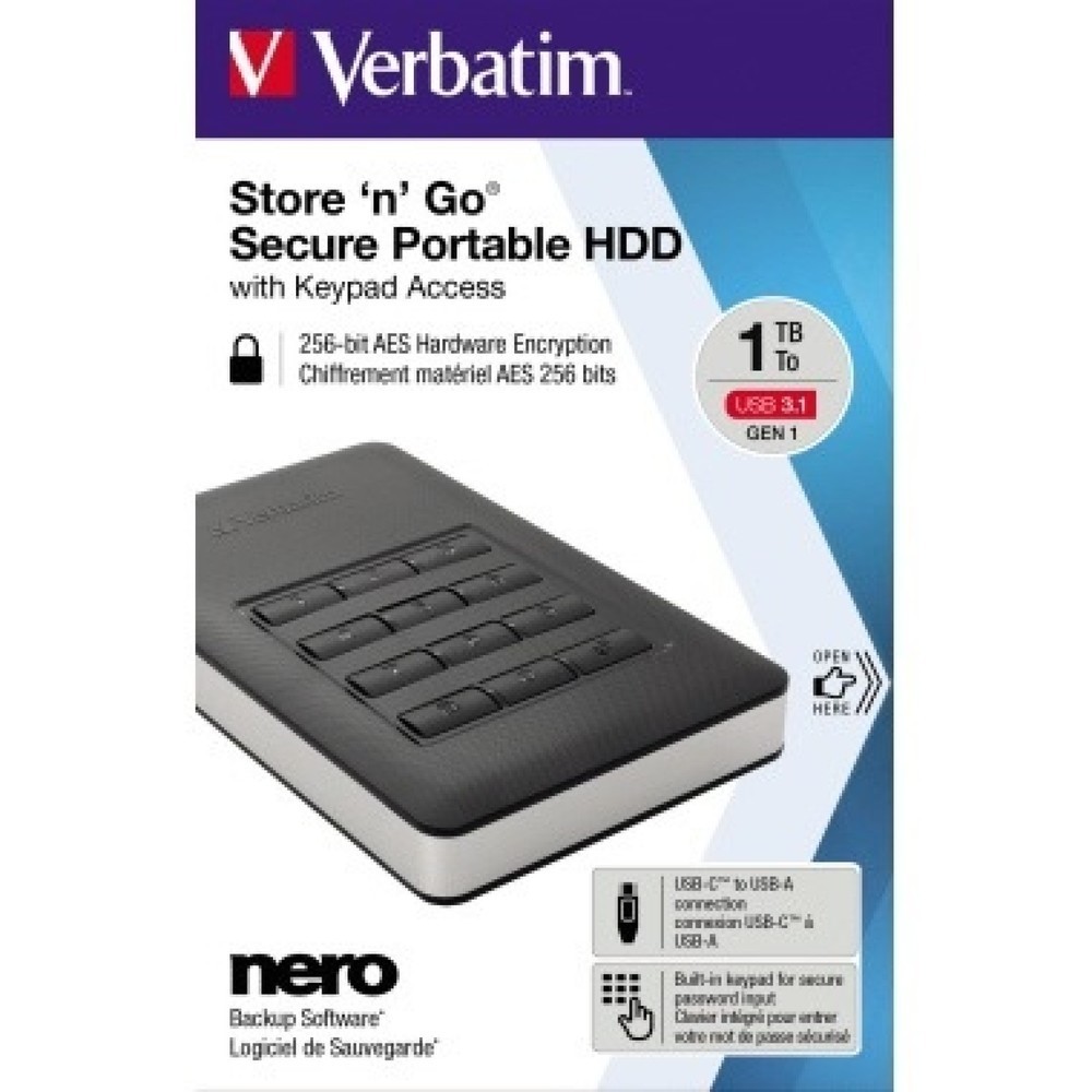 Produktabbildung: Verbatim Festplatte Store 'n' Go 53401 2,5Zoll USB3.1 1TB
