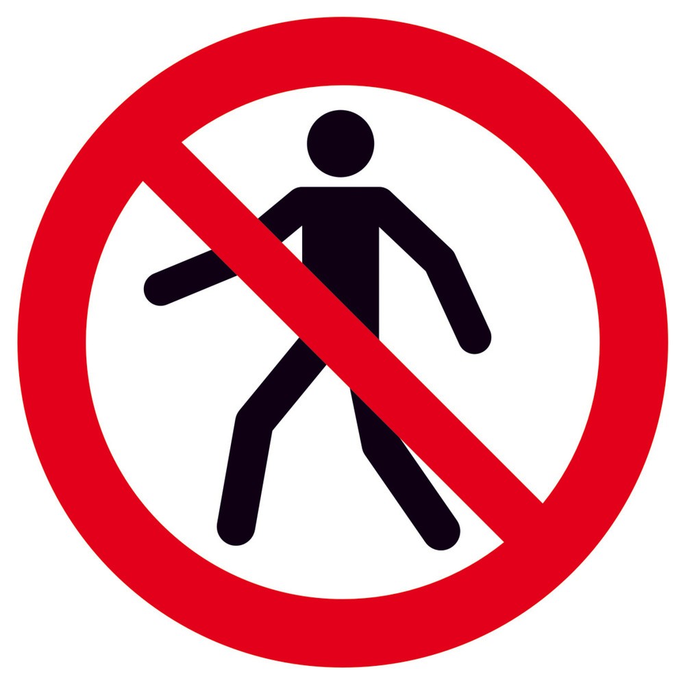 Product afbeelding: SafetyMarking® Verboden voor voetgangers, Ø 100 mm, folie