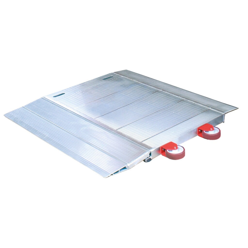 EXPRESSO Verladebrücke mit 2 Transporträder und Griffaussparungen, TK 5.000 kg, BxL 1.250 x 1.300 mm Produktabbildung: EXPRESSO Verladebrücke mit 2 Transporträder und Griffaussparungen, TK 5.000 kg, BxL 1.250 x 1.300 mm