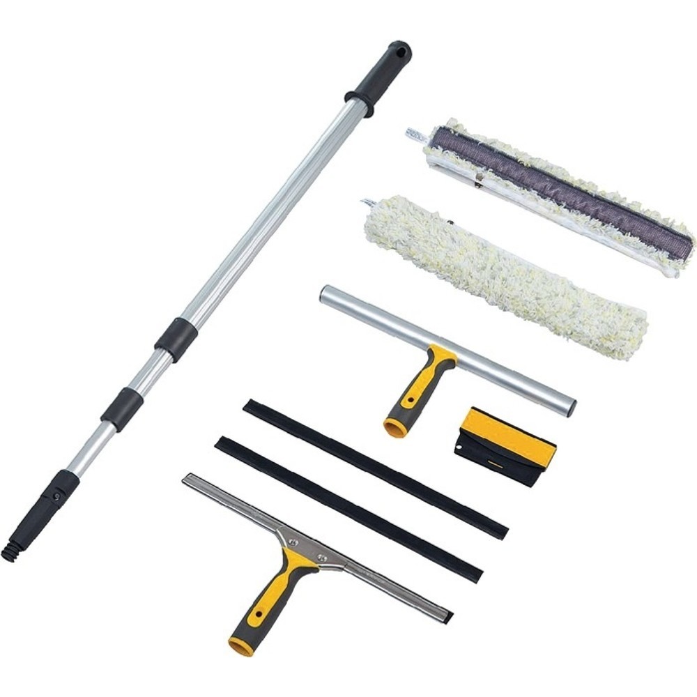 Produktabbildung: VERMOP Fensterreinigungsset 8 tlg.B.350mm m.Alustiel Wischer Einwascher