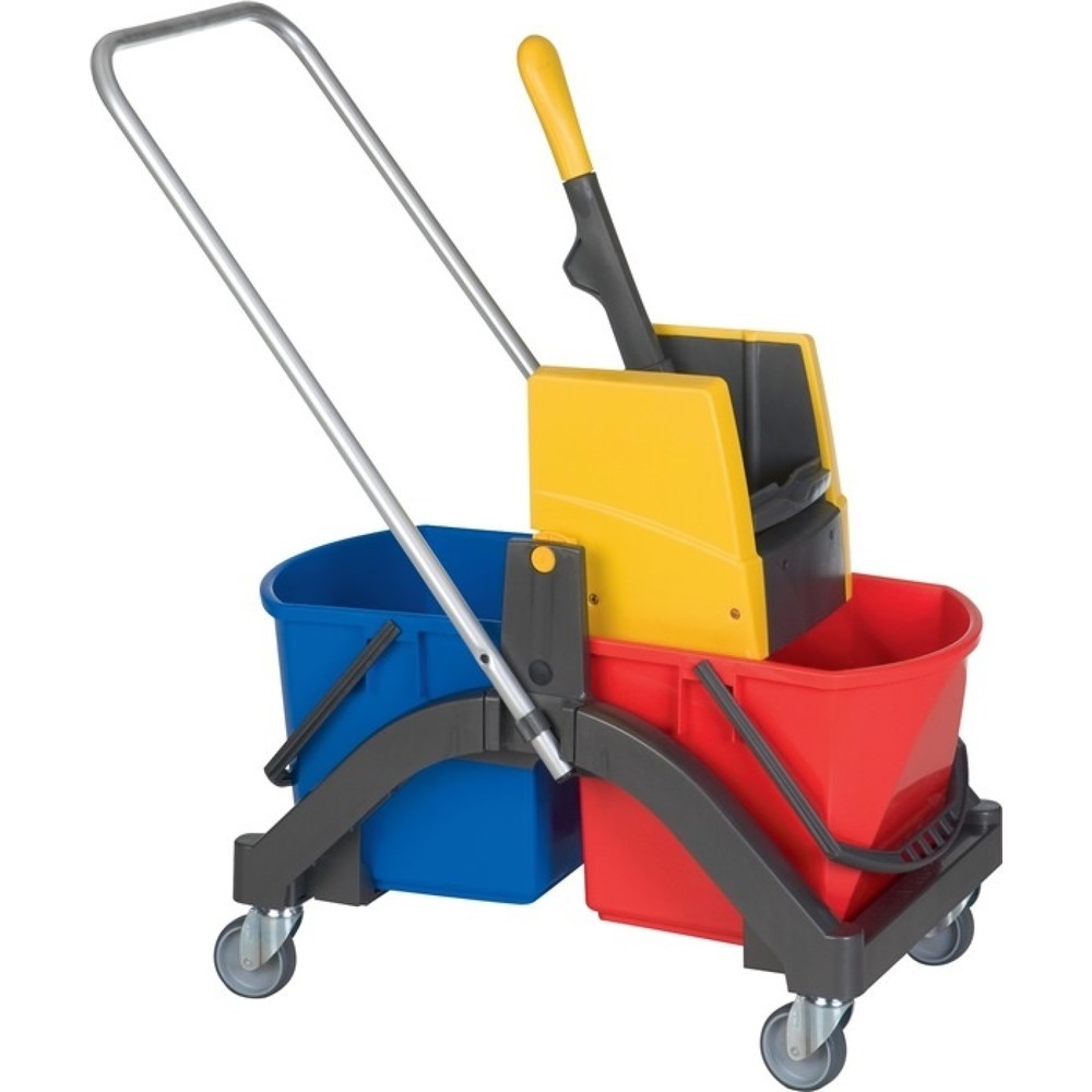 Produktabbildung: VERMOP Reinigungswagen Eimer 2 x 17l u.Presse Ku