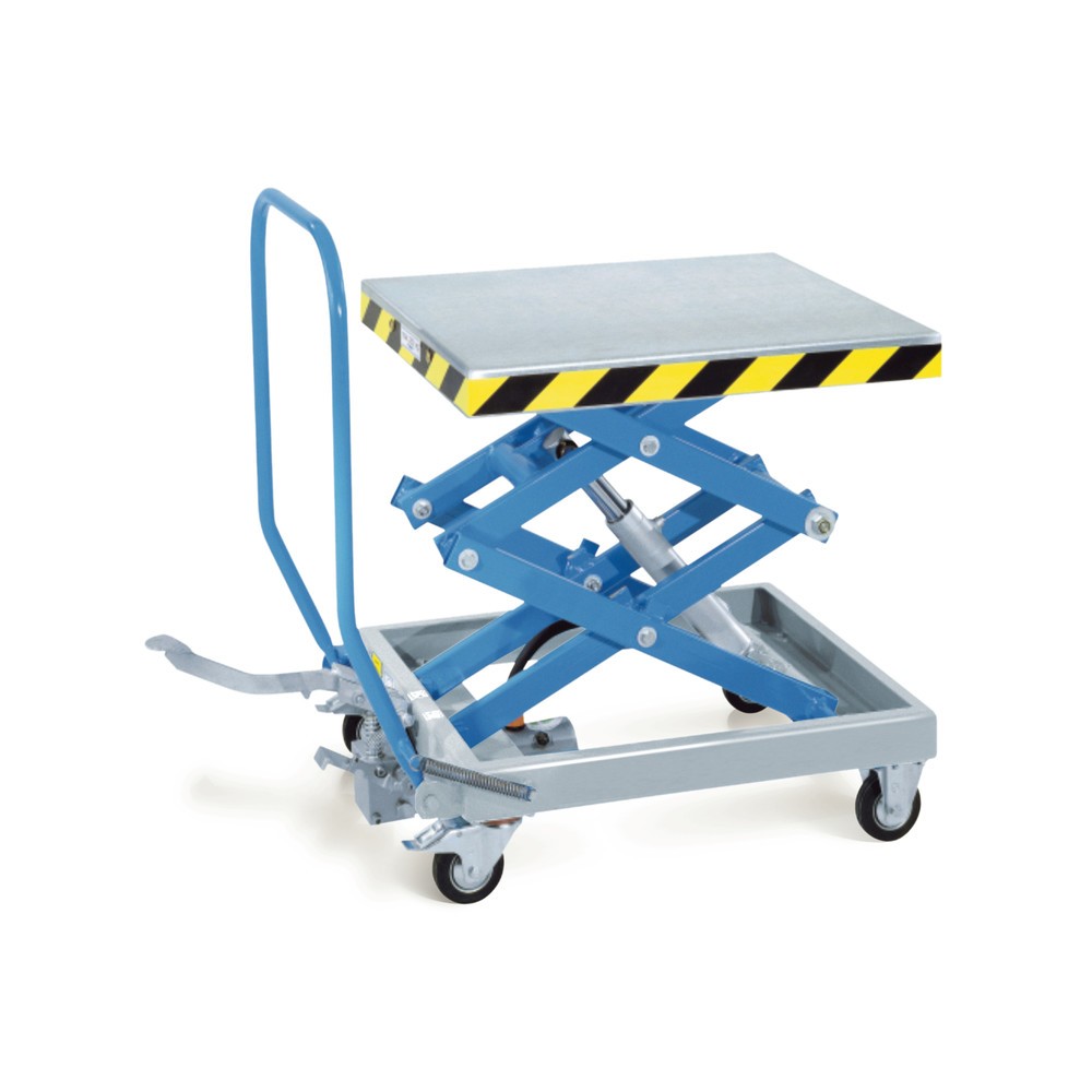 Product afbeelding: Verrijdbare heftafel met dubbele schaar, cap. 250 kg, afmetingen 700 x 600 mm