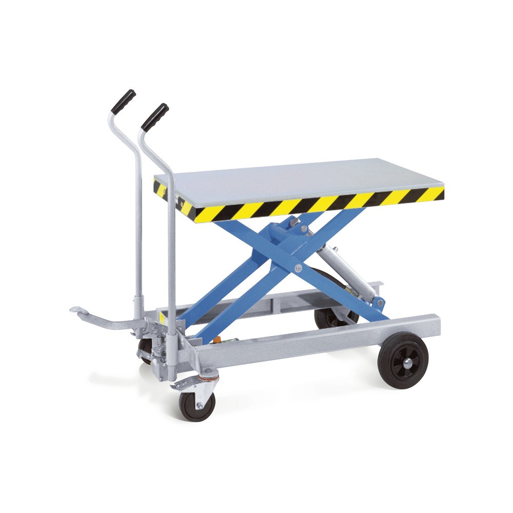 Product afbeelding: Verrijdbare schaarheftafel, smal, cap. 500 kg, afmetingen 975 x 500 mm
