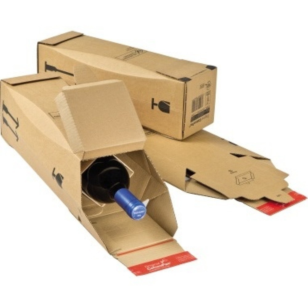 Produktabbildung: Flaschenversandkarton 1Fl IM:74x74x305mm braun