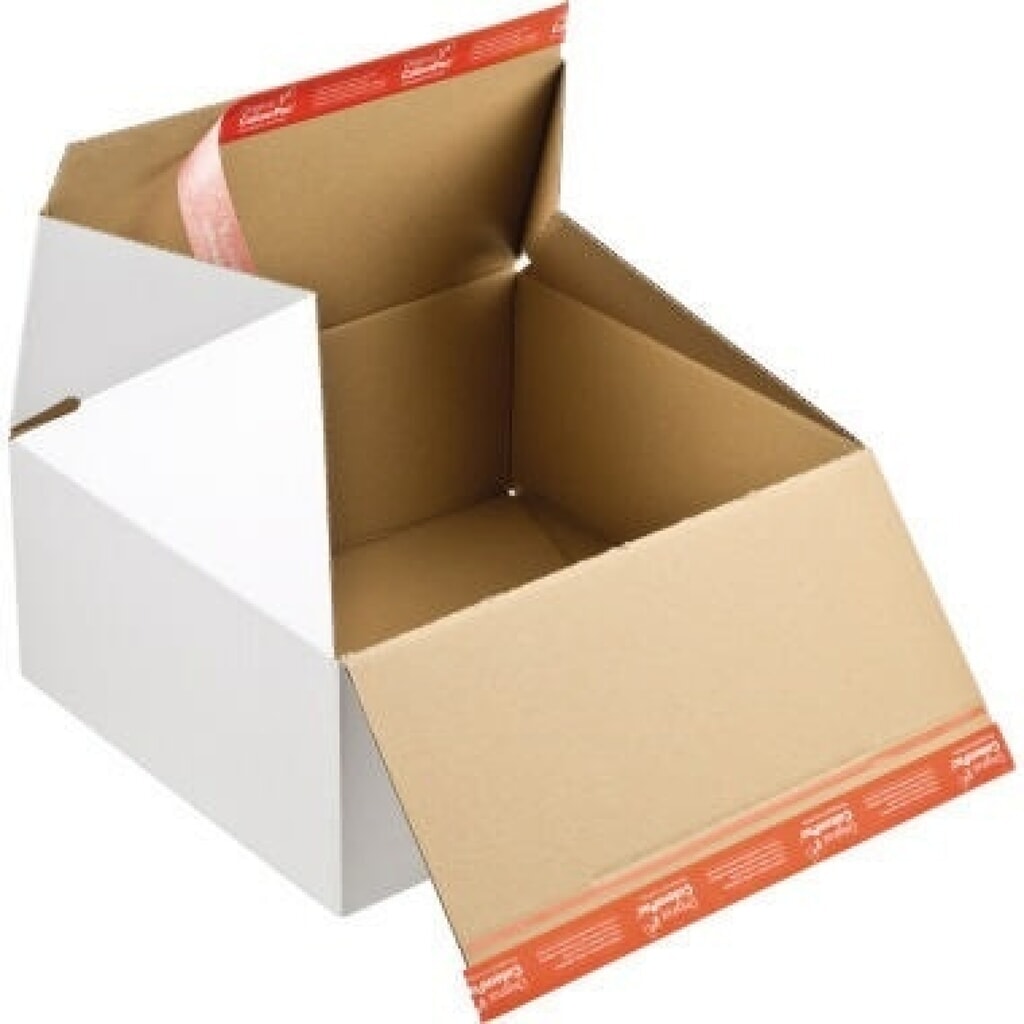 Produktabbildung: ColomPac® Premium Blitzbodenkarton CP155.255 SK-Verschluss weiß