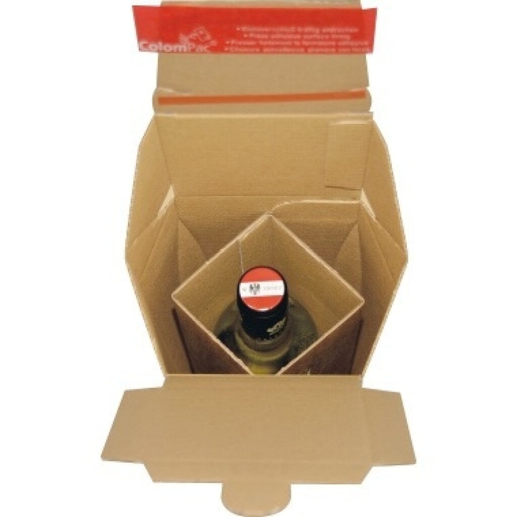 Flaschenversandkarton 1Fl IM:74x74x305mm braun Produktabbildung Nr. 7: Flaschenversandkarton 1Fl IM:74x74x305mm braun