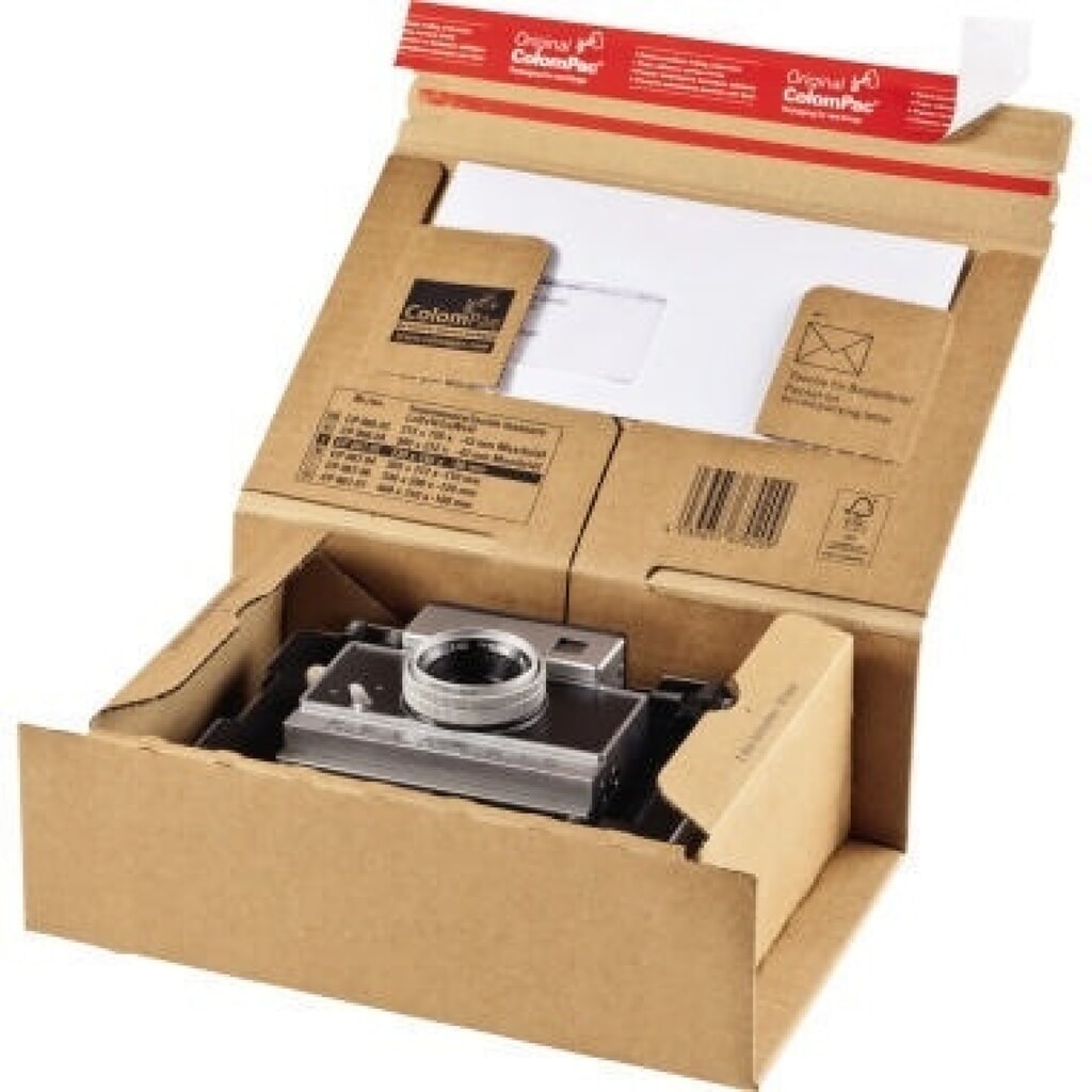 ColomPac Versandkarton POST-BOX CP067.06 33x12x29cm braun Produktabbildung: ColomPac Versandkarton POST-BOX CP067.06 33x12x29cm braun