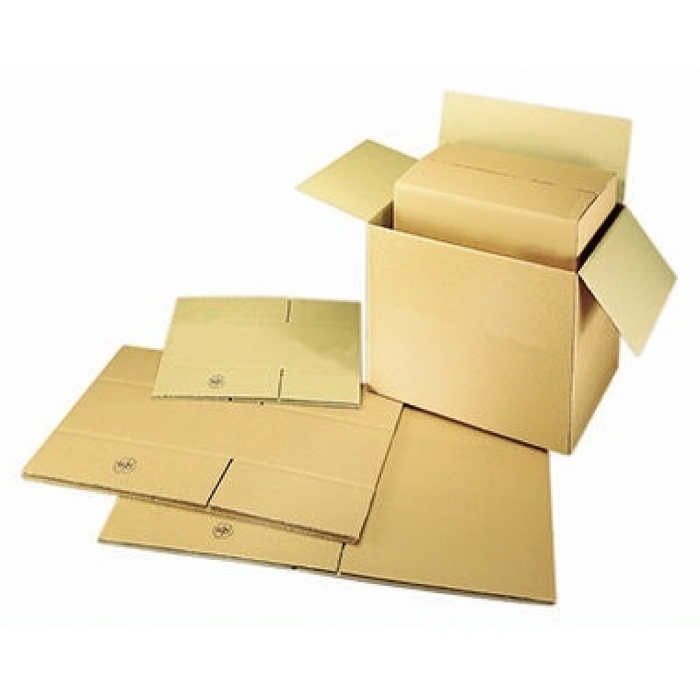Produktabbildung: Faltkarton 39x29x20cm 12kg Wellpappe braun
