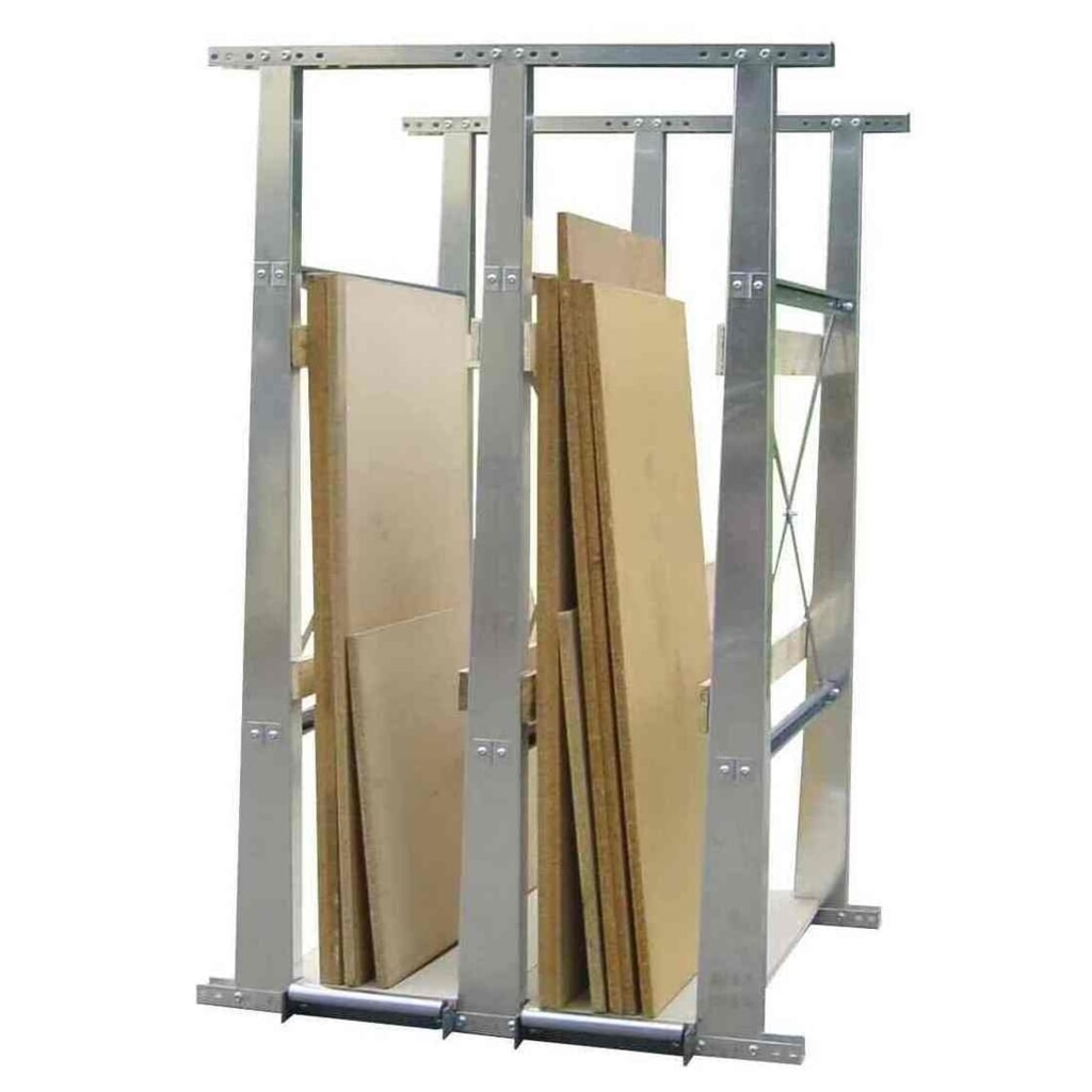 Produktabbildung: Vertikal-Plattenlager VLP, Grundfeld, HxBxT 2.400 x 1.560 x 2.000 mm, 2 Fächer
