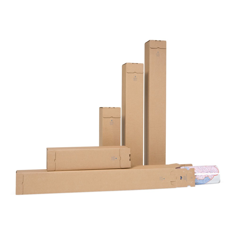 Product afbeelding: Verzendkokers Quattropac, binnenmaten lxbxh 430 x 105 x 105 mm, 10 stuks/VE