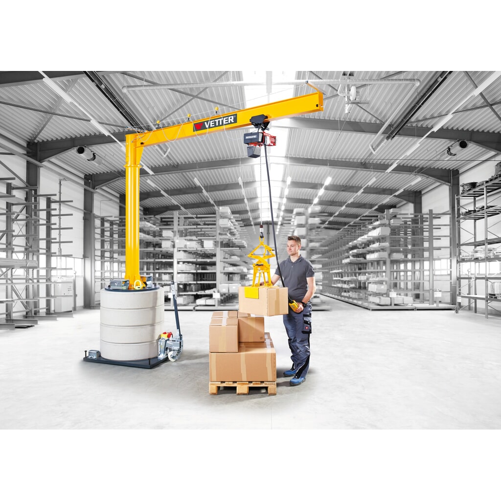 VETTER® Schwenkkran inkl. LIFTKET Elektrokettenzug, Schwenkbereich 270°, Ausladung 3.000 mm, TK 125 kg Produktabbildung Nr. 5: VETTER® Schwenkkran inkl. LIFTKET Elektrokettenzug, Schwenkbereich 270°, Ausladung 3.000 mm, TK 125 kg