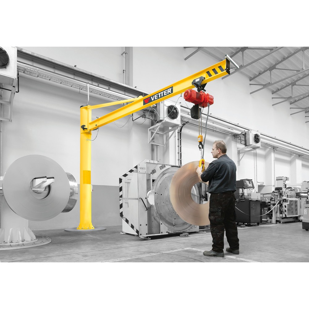 Produktabbildung Nr. 4: VETTER® Schwenkkran inkl. LIFTKET Elektrokettenzug, Wandausführung mit Abspannung, Ausladung 3.000 mm, TK 250 kg