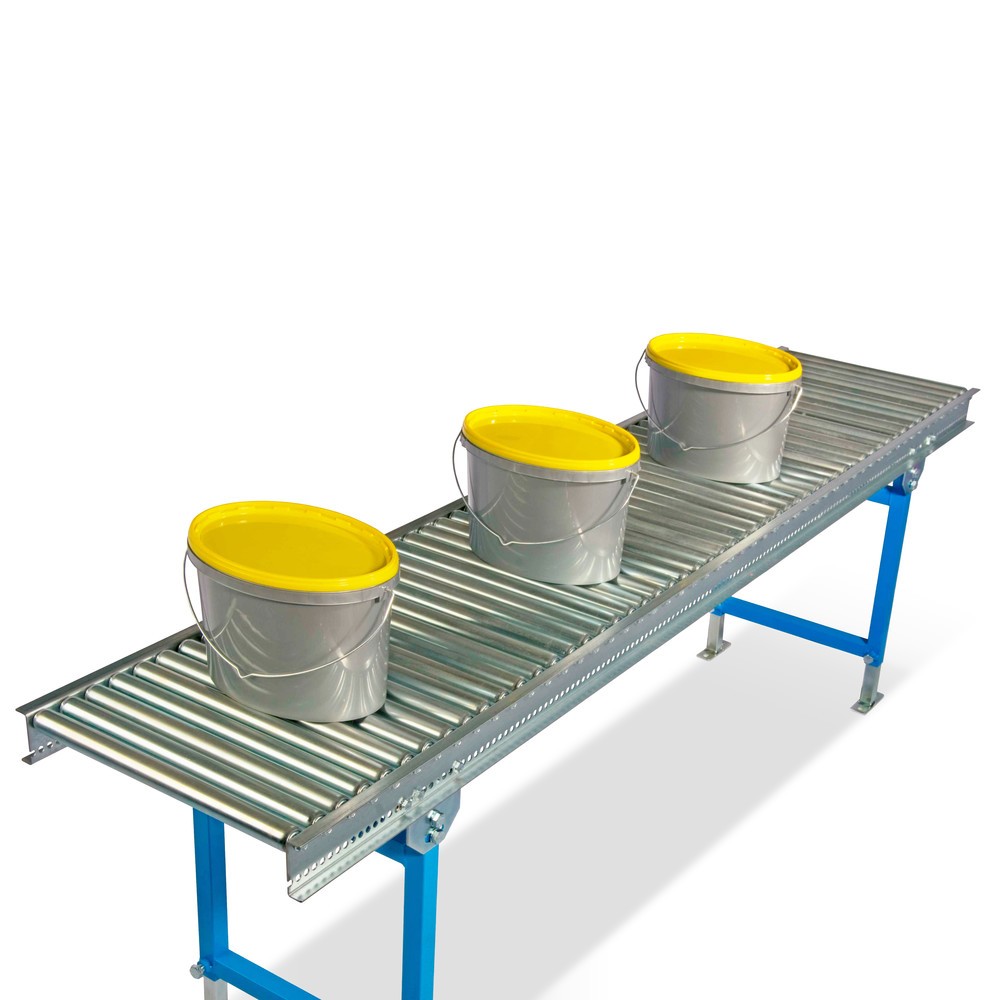 Número de imagen del producto 3: BLUME transportador de rodillos pequeño, rodillos de tubo de acero Ø 30 mm, eje roscado, L x An 1.000 x 200 mm