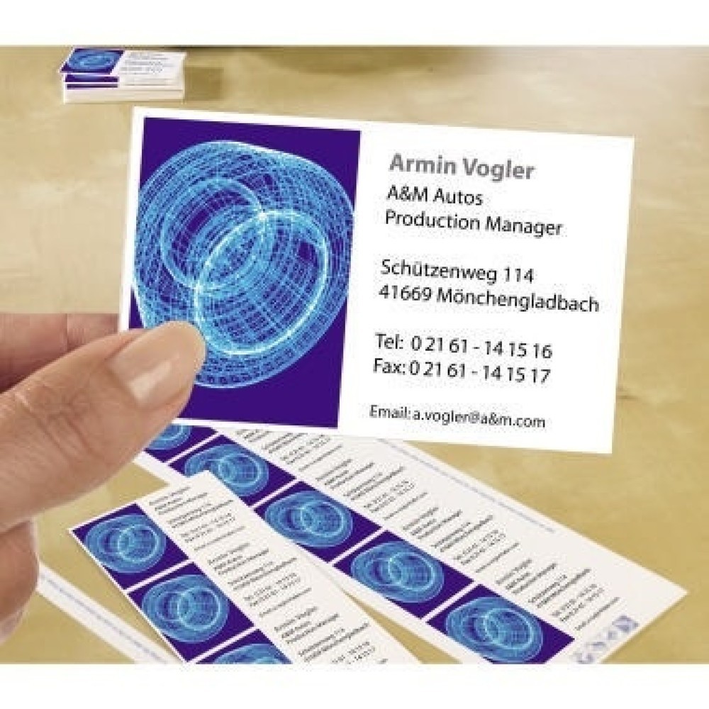 Produktabbildung Nr. 5: Avery Zweckform Visitenkarte C32010-25 weiß 250 St./Pack.