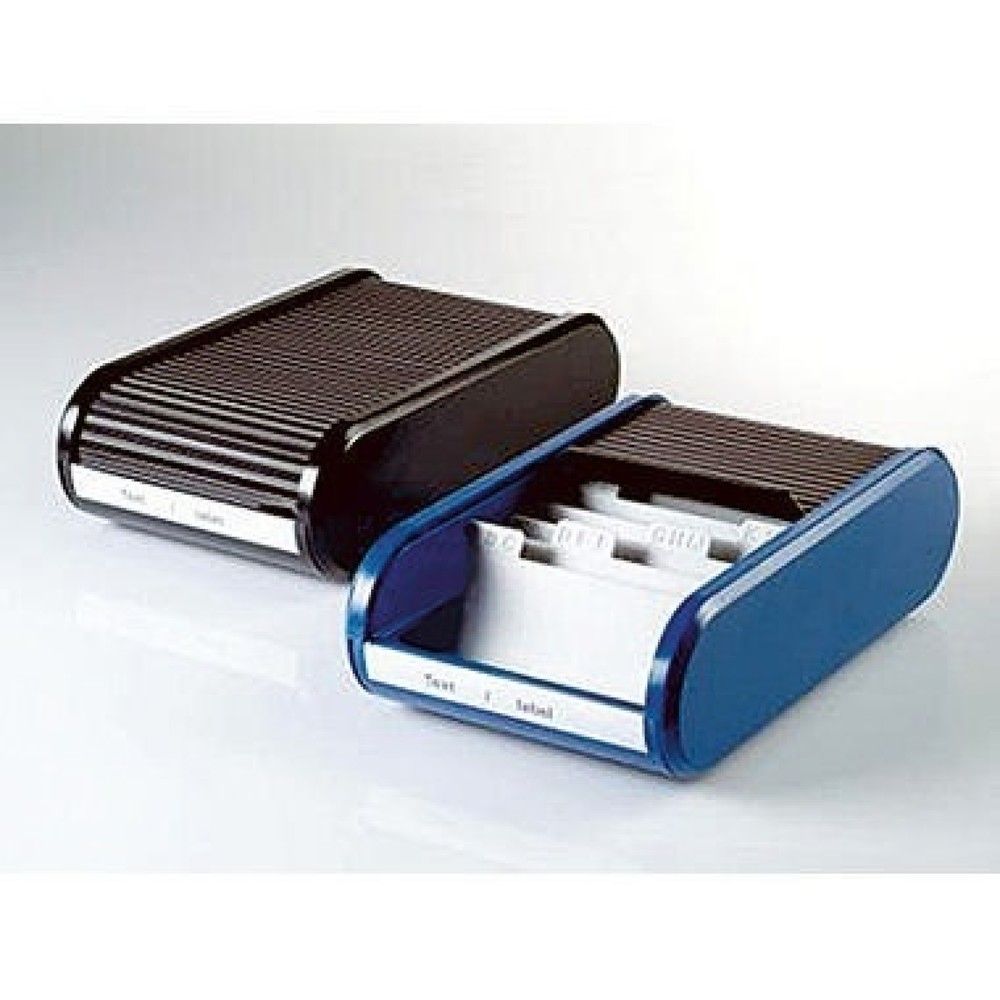 Produktabbildung: helit Visitenkartenbox Linear H6218093 max. 300Karten sw/bl