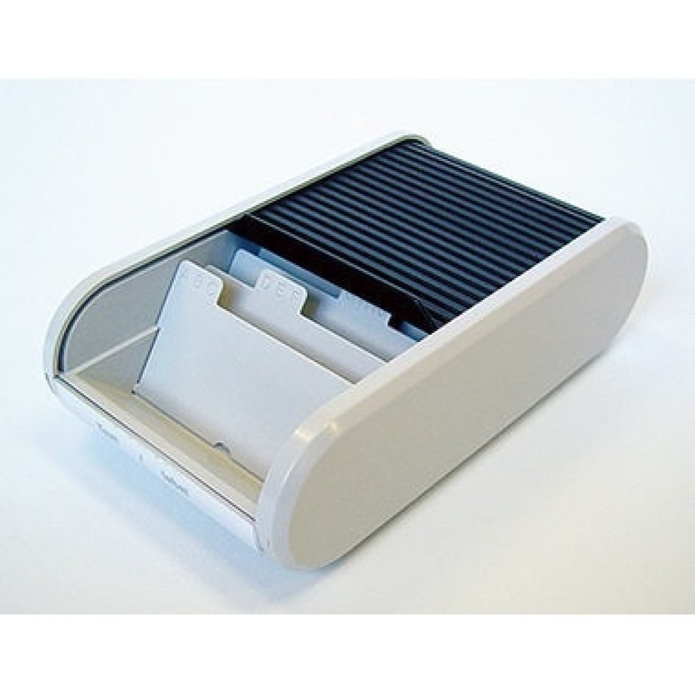 Produktabbildung: helit Visitenkartenbox Linear H6218098 max. 300Karten sw/h.gr