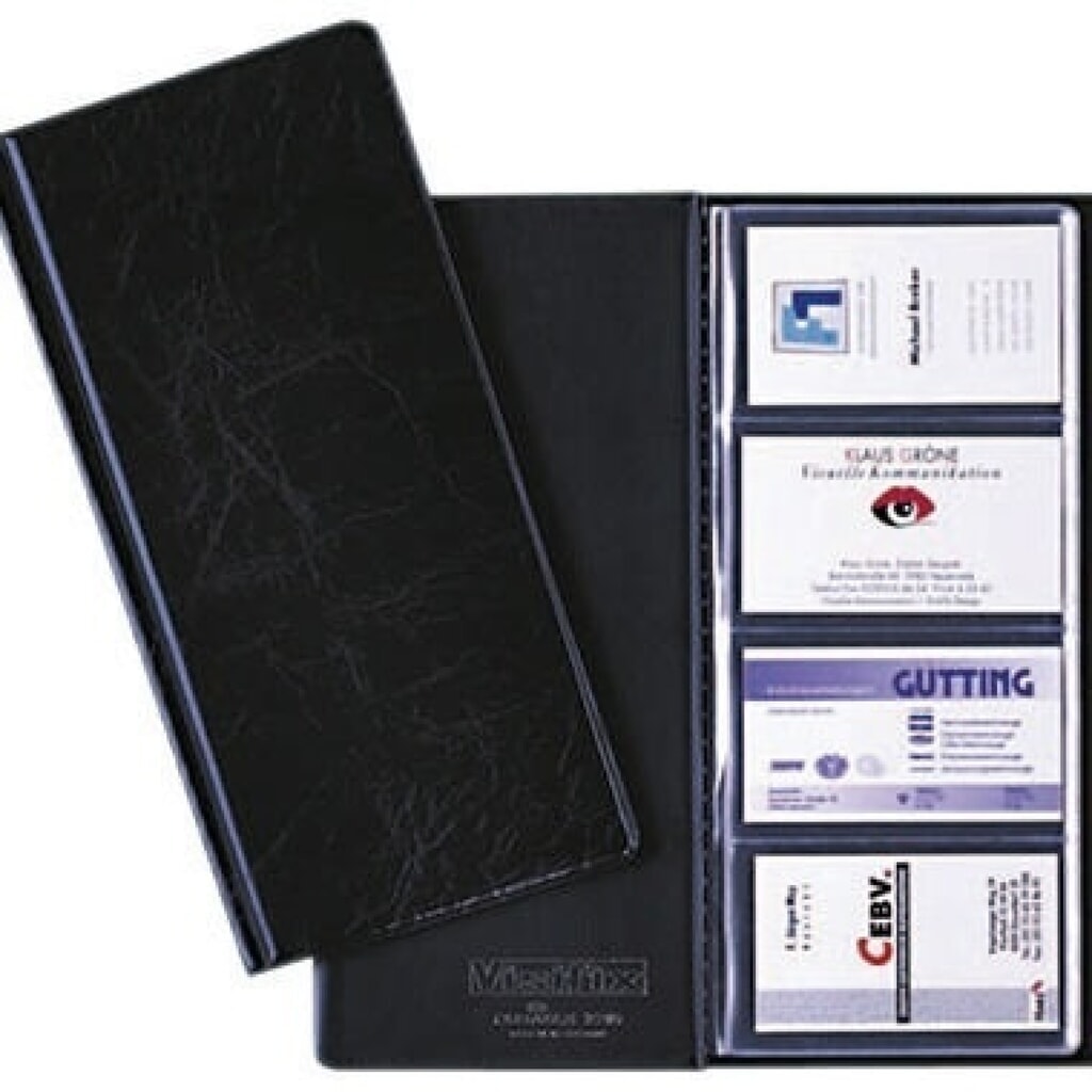 Produktabbildung: DURABLE Visitenkarten-Buch VISIFIX 238001 für 96Karten 90x57mm sw