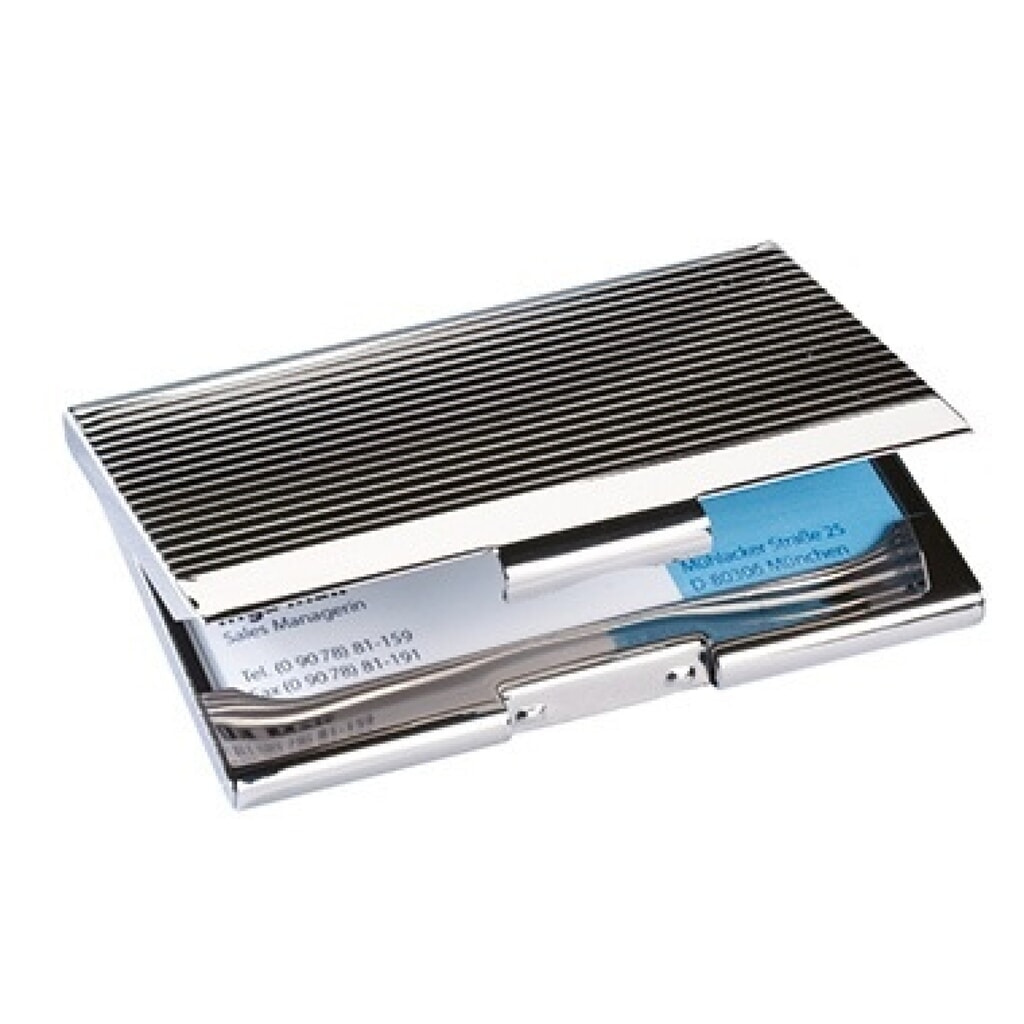 Sigel Visitenkartenetui VZ130 max. 20Karten Metall silber Produktabbildung: Sigel Visitenkartenetui VZ130 max. 20Karten Metall silber