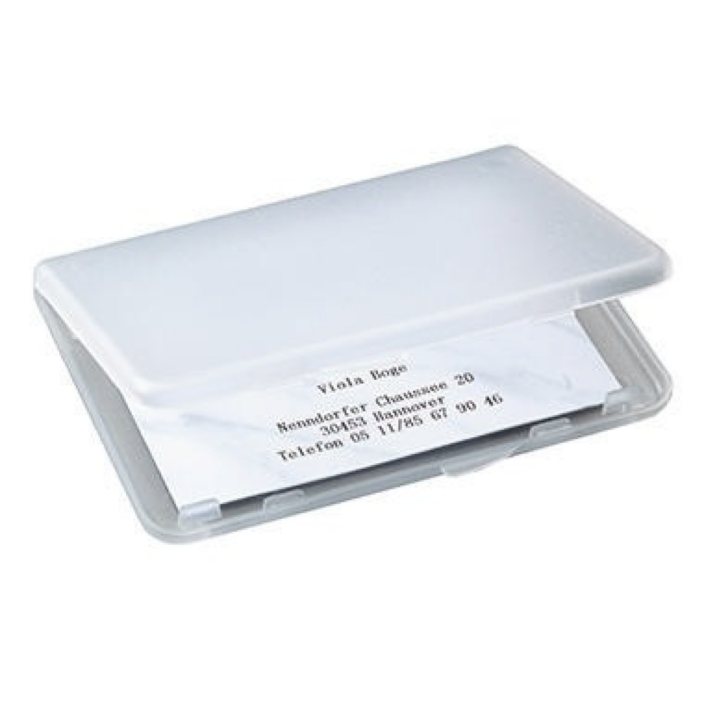 Produktabbildung: Sigel Visitenkartenetui VA140 89x57mm Kunststoff transparent