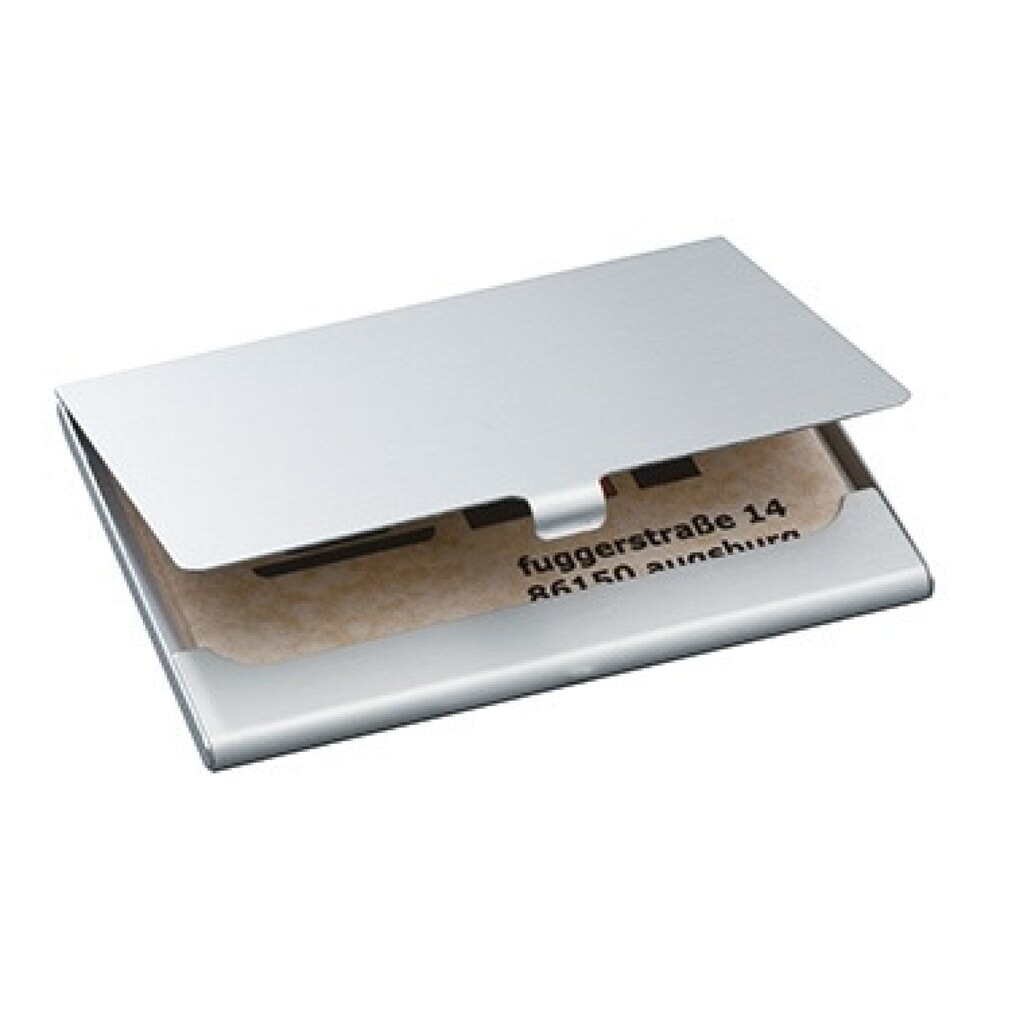 Sigel Visitenkartenetui VZ135 max. 15Karten Aluminium silber Produktabbildung: Sigel Visitenkartenetui VZ135 max. 15Karten Aluminium silber