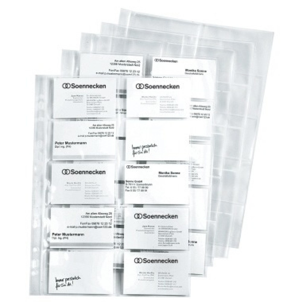 Produktabbildung: Soennecken Visitenkarten- Prospekthülle 1611 10 St./Pack.