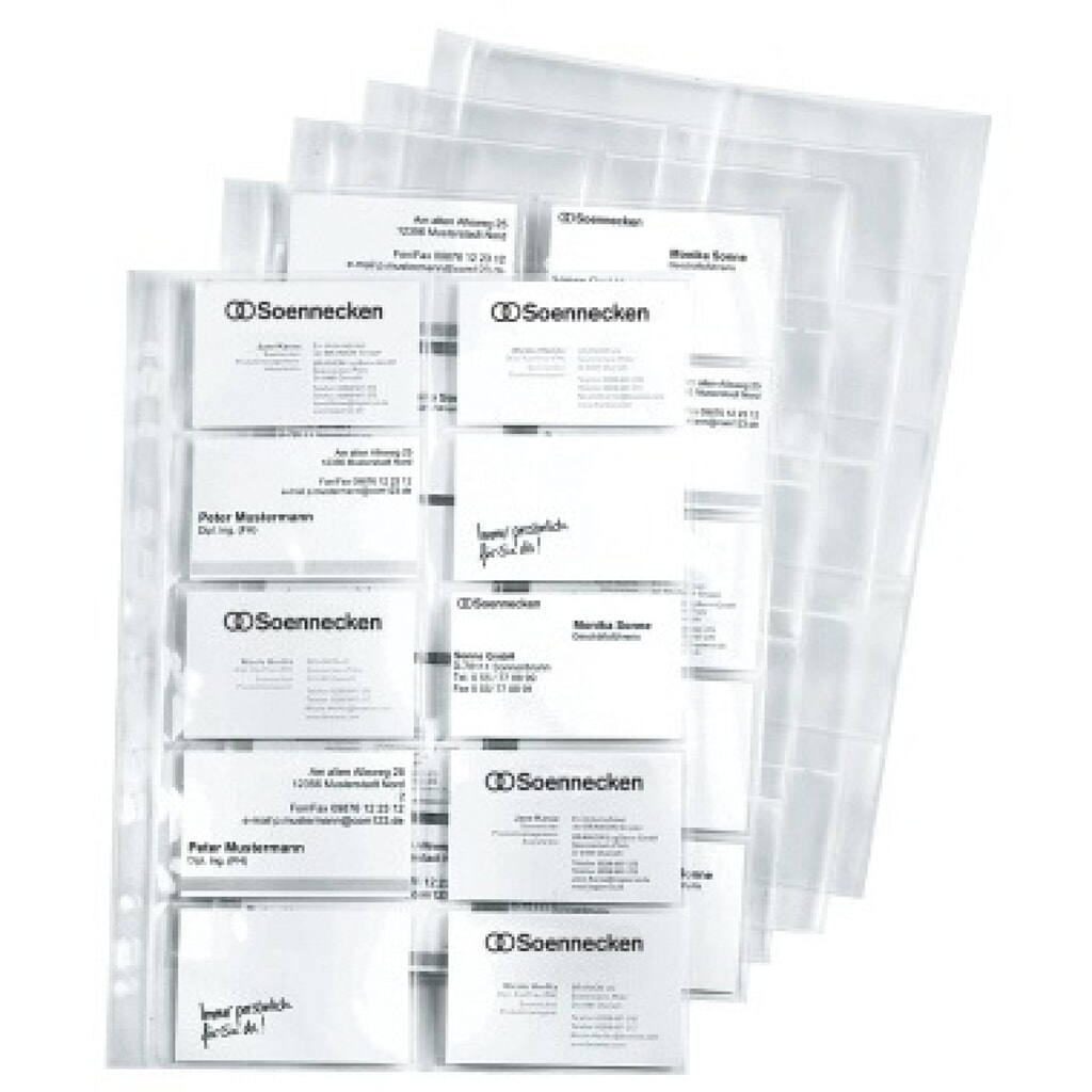 Soennecken Visitenkarten- Prospekthülle 1611 10 St./Pack. Produktabbildung: Soennecken Visitenkarten- Prospekthülle 1611 10 St./Pack.