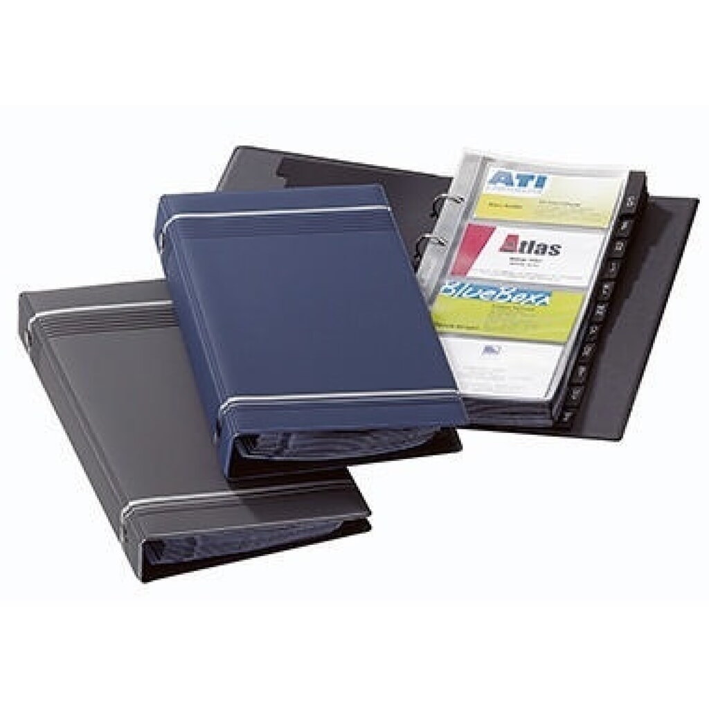 DURABLE Visitenkarten-Ringbuch VISIFIX 238558 max. 200Karten sw Produktabbildung: DURABLE Visitenkarten-Ringbuch VISIFIX 238558 max. 200Karten sw