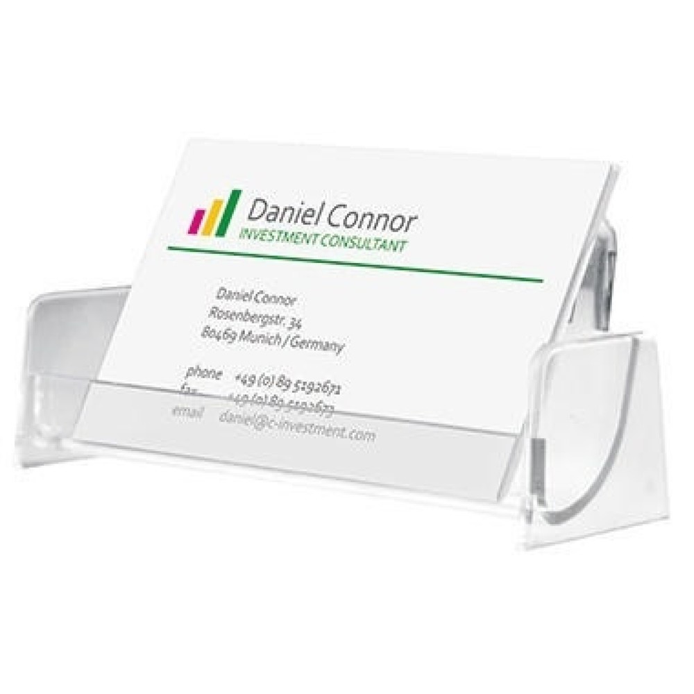 Produktabbildung: Sigel Visitenkartenhalter VA120 max. 50Karten Polystyrol glasklar