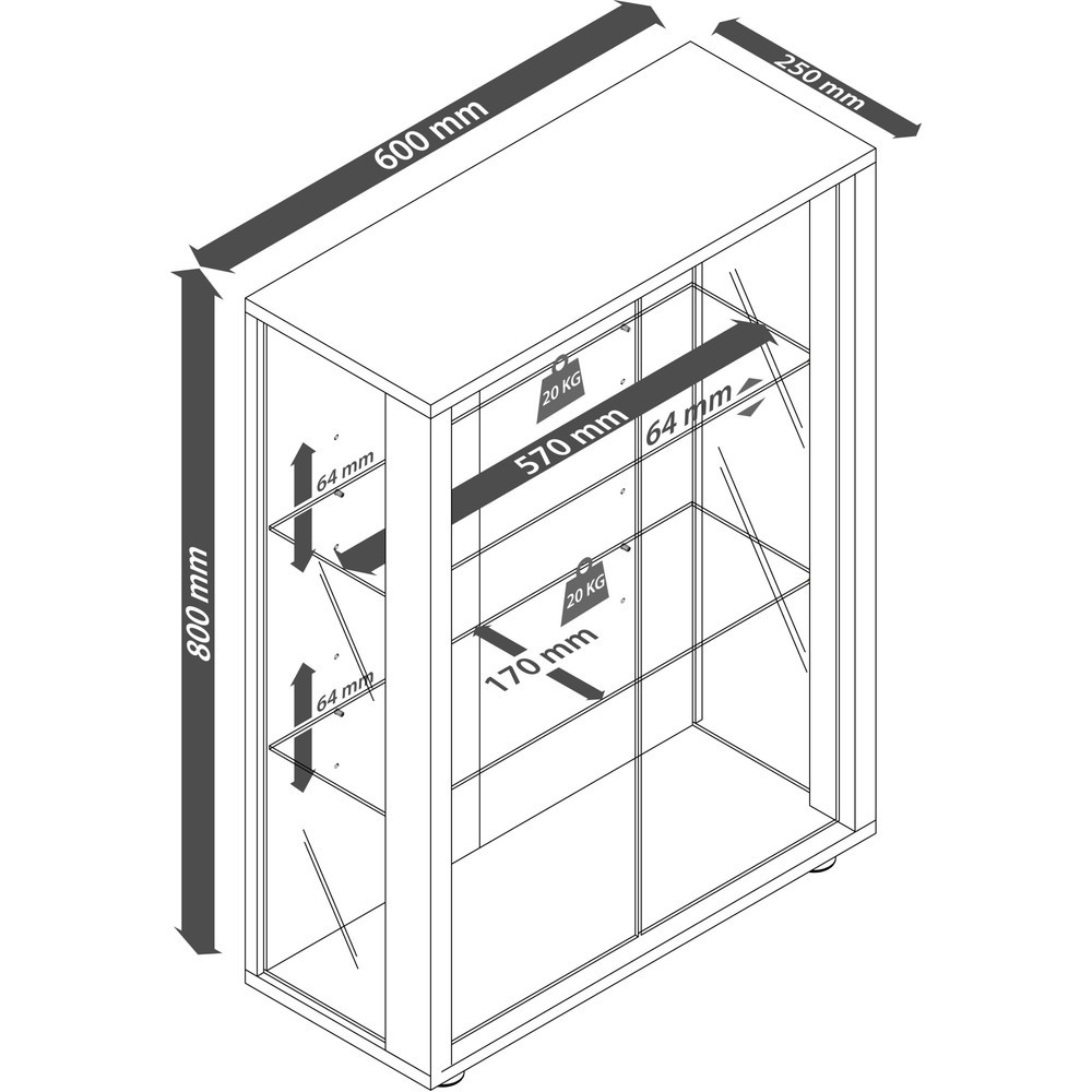 Número de imagen del producto 2: Vitrina de pared VCM Udina con espejo, blanco