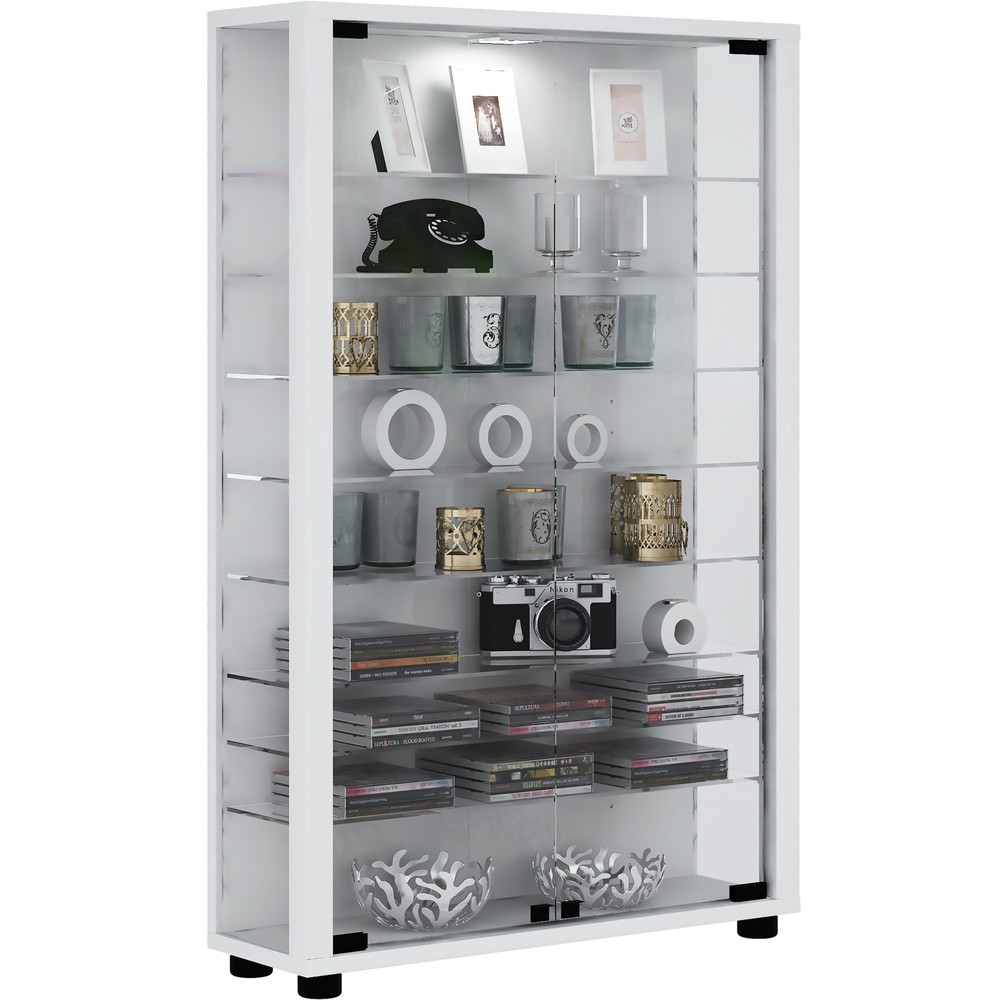Imagen del producto: Vitrina vertical VCM Lumo Mini, incluye iluminación LED, blanco