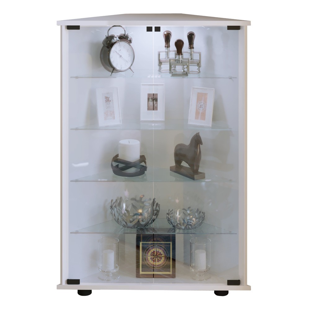 Illustration du produit: Vitrine à poser VCM Jecka avec éclairage, blanche
