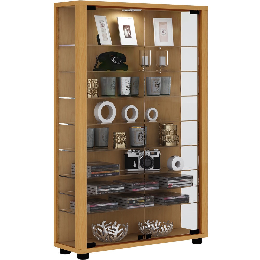 Illustration du produit: Vitrine à poser VCM Lumo Mini, hêtre