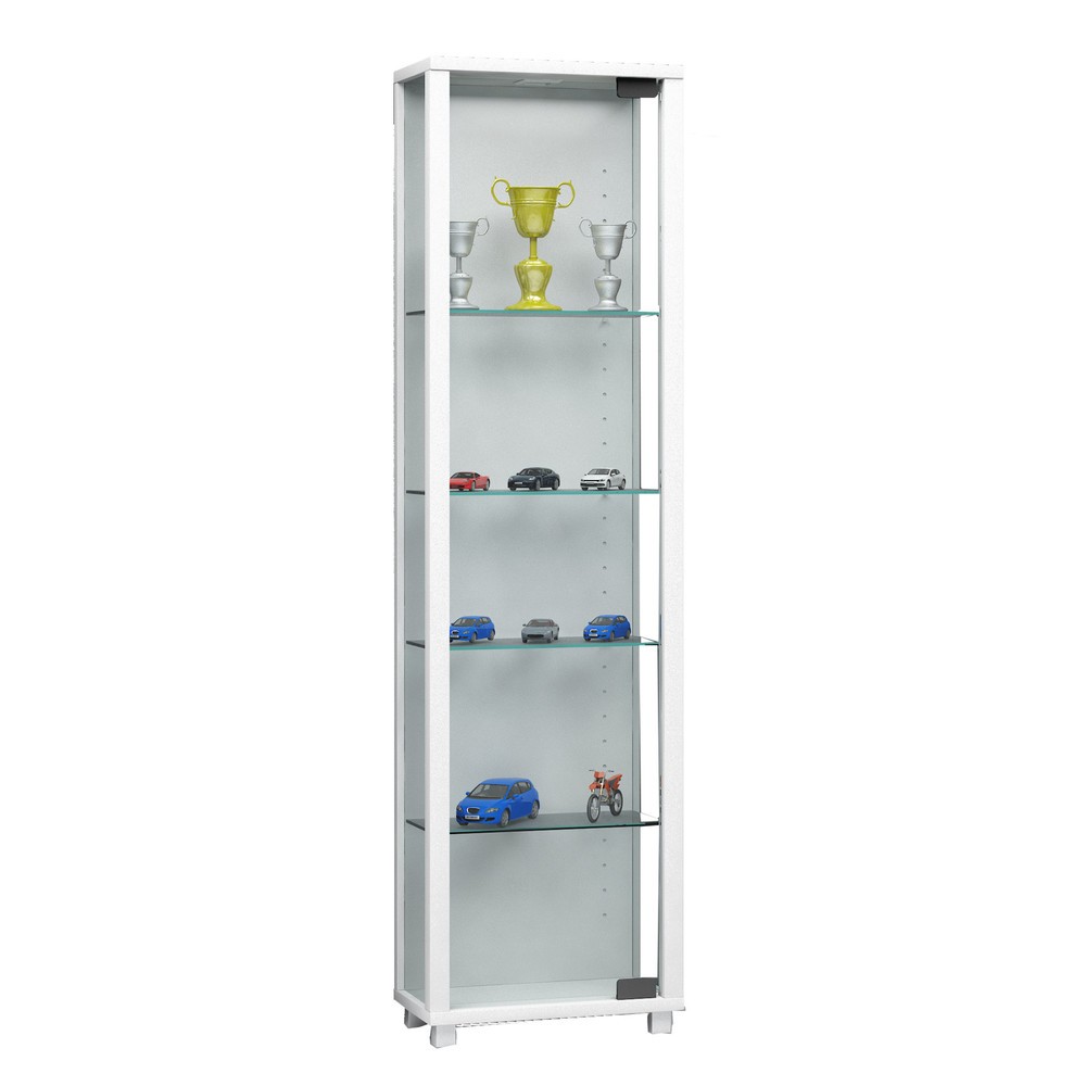 Produktabbildung: VCM Vitrine Edana Mini, mit 4 Einlegeböden, ohne Beleuchtung, weiß