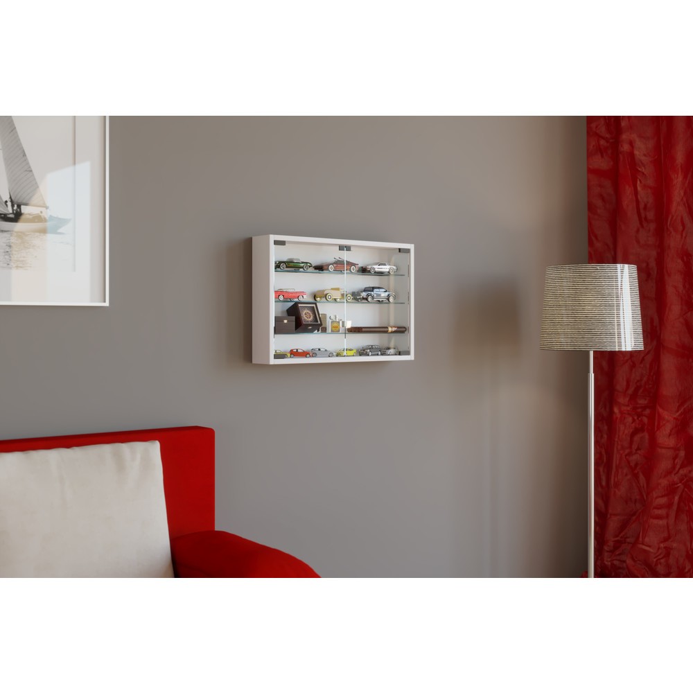 N° de l'image du produit 3 : Vitrine murale VCM Mandosa M, blanche