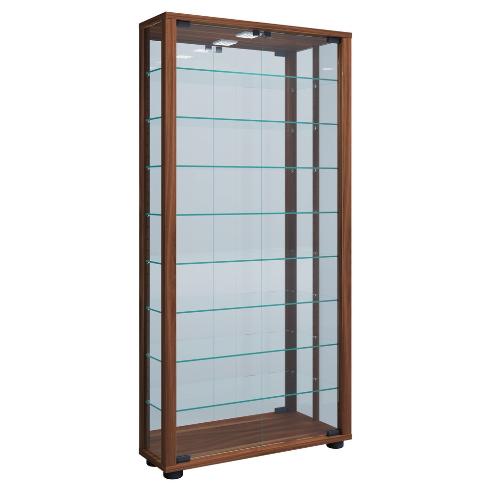 Illustration du produit: Vitrine murale VCM Vitrosa Maxi avec Miroir, cœur de noyer