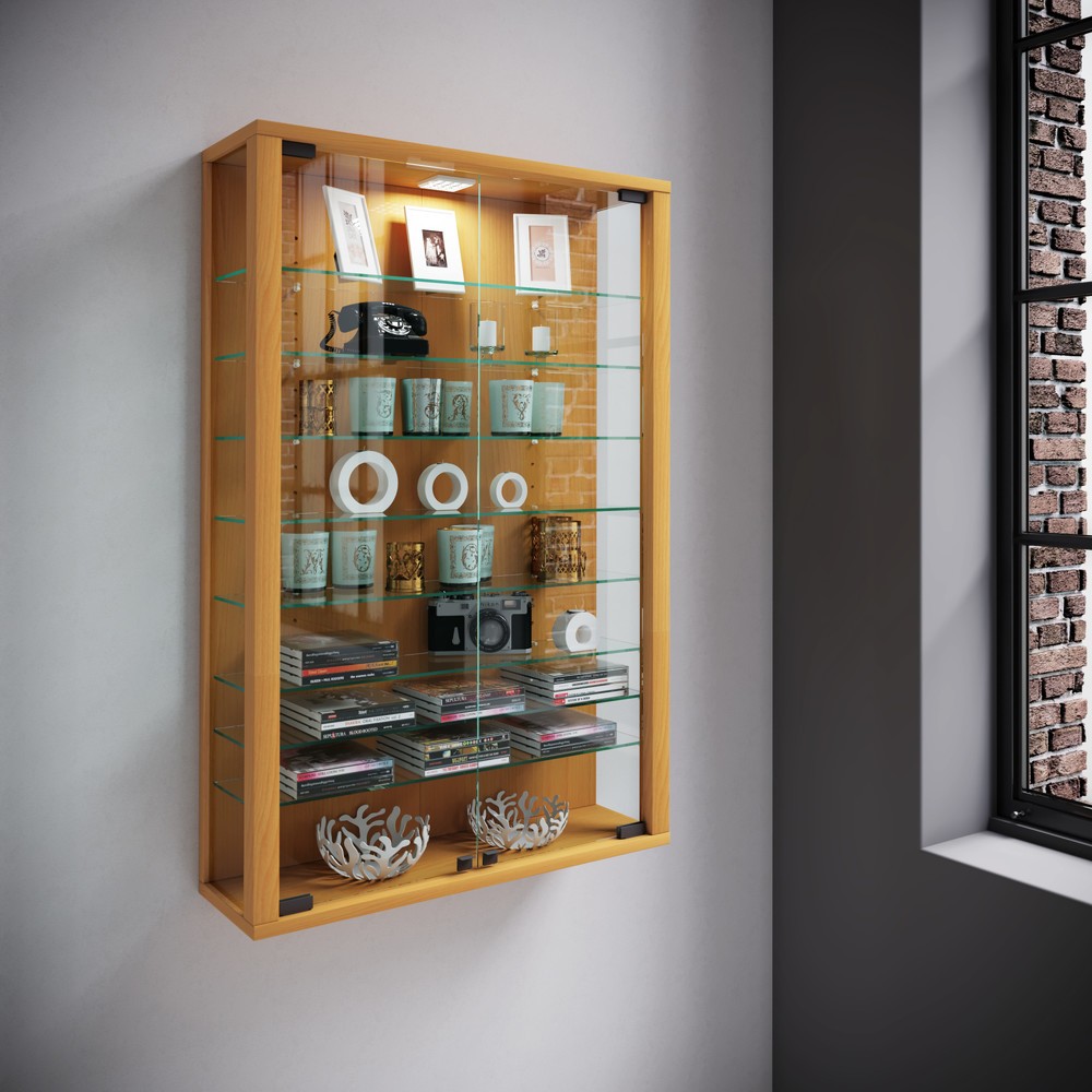 N° de l'image du produit 3 : Vitrine murale VCM Vitrosa Mini, hêtre