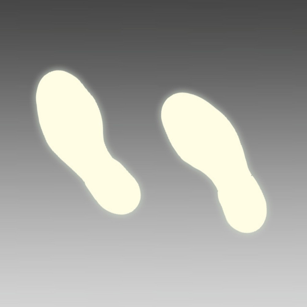 Product afbeelding: Vloermarkering EverGlow® voetafdruk, zelfklevend, rechtervoet