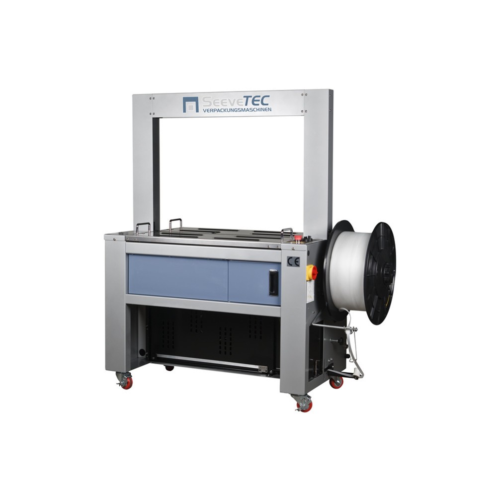 Produktabbildung: Vollautomatische Umreifungsmaschine PERFORMANCE+, für PP-Band, automatische Bandeinfädelung und -auswurf