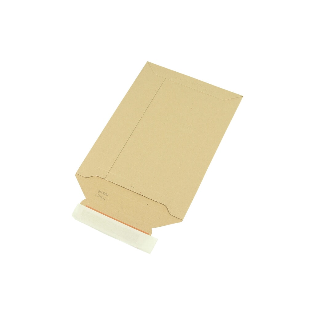 Vollpapp-Versandtasche, 175x250mm, A5, 450g/qm, mit SK-Verschluss, 1 VE = 100 Stk Produktabbildung: Vollpapp-Versandtasche, 175x250mm, A5, 450g/qm, mit SK-Verschluss, 1 VE = 100 Stk