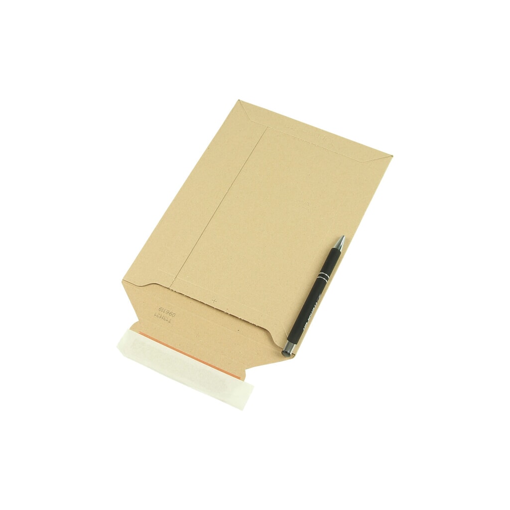 Produktabbildung Nr. 2: Vollpapp-Versandtasche, 175x250mm, A5, 450g/qm, mit SK-Verschluss, 1 VE = 100 Stk